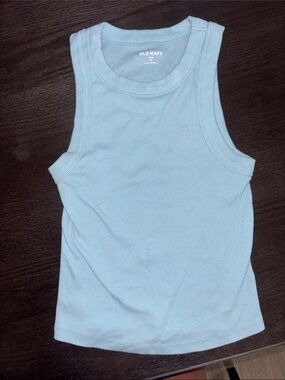 Old Navy Light Blue Ribbed Sleeveless Tank